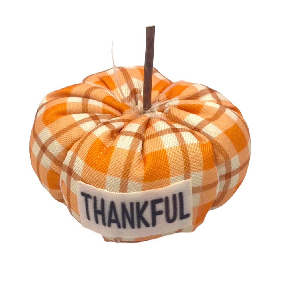 Two Mini plaid plush pumpkins - Picture 2 of 8